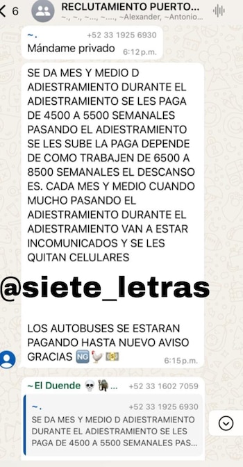 Las promesas que les hacen.