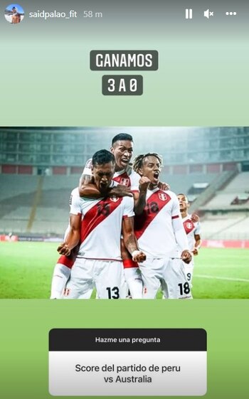 Said Palao emocionado publicó su