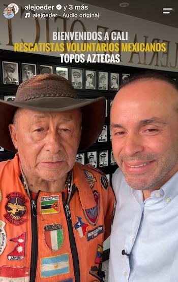 Previamente, el alcalde Alejandro Eder ya había respaldado el ingreso de los Topos Azteca a las labores de rescate en Cali. (Instagram/ @alejoeder)