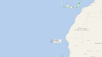 El crucero MV Hondius continúa su viaje hacia Canarias, donde se espera que llegue el domingo al mediodía. (VesselFinder)
