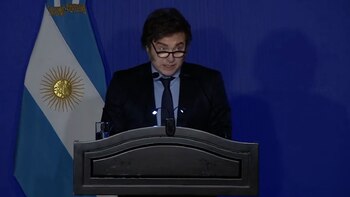 Javier Milei durante su discurso