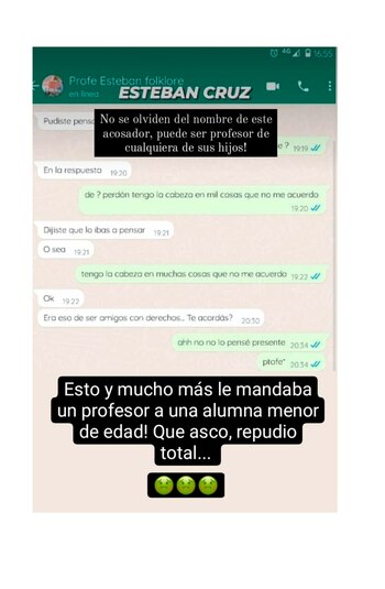 Uno de los chats viralizados