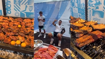 Dibu Martínez mostró la intimidad de un nuevo asado en la concentración de la selección argentina en el Mundial: “Todo light”