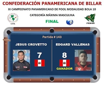 Resultado de Edgar Vallenas vs