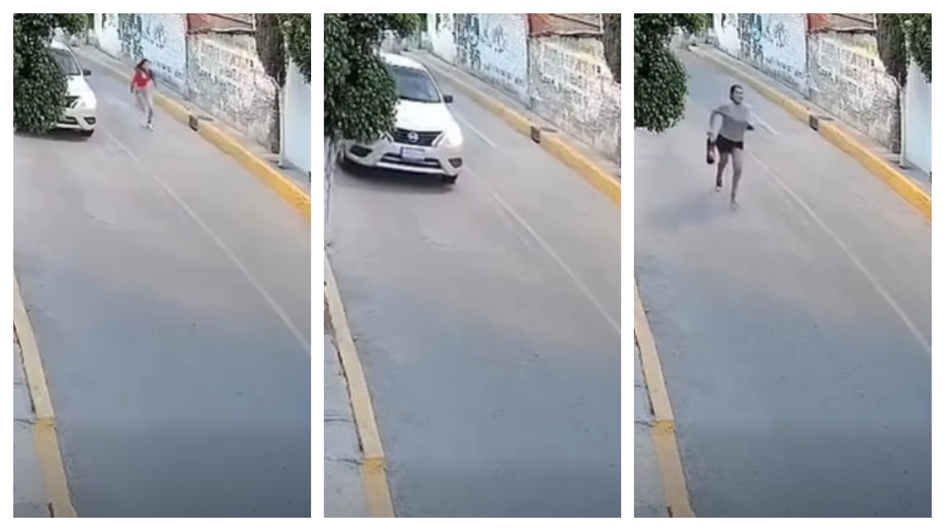 Dos hermanas lograron escapar de un intento de secuestro en Chimalhuacán, Estado de México Foto: Captura de pantalla vodeo Facebook Neza Alerta