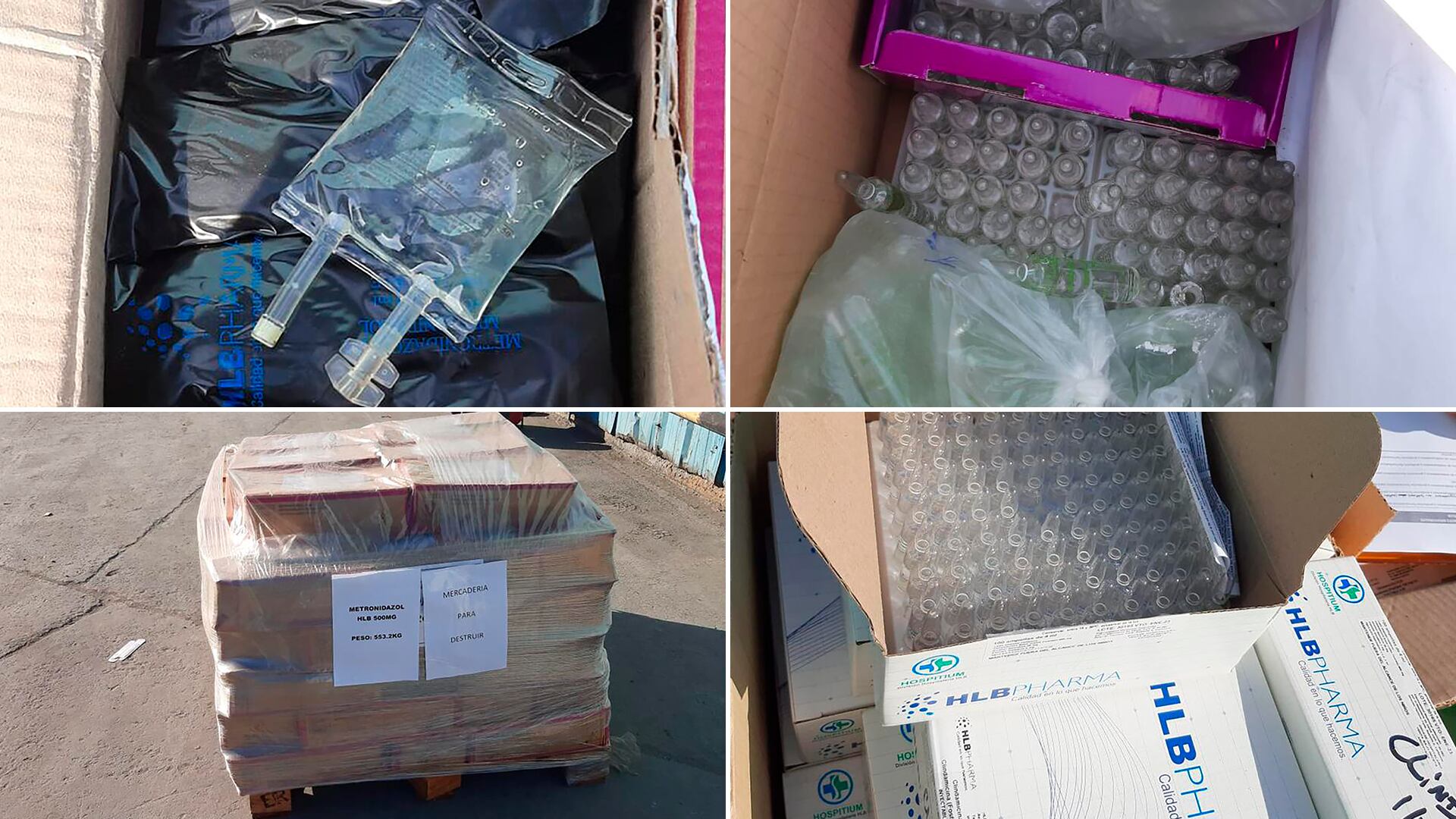 Insumos fuera de norma de HLB Broups son llevados para cremar