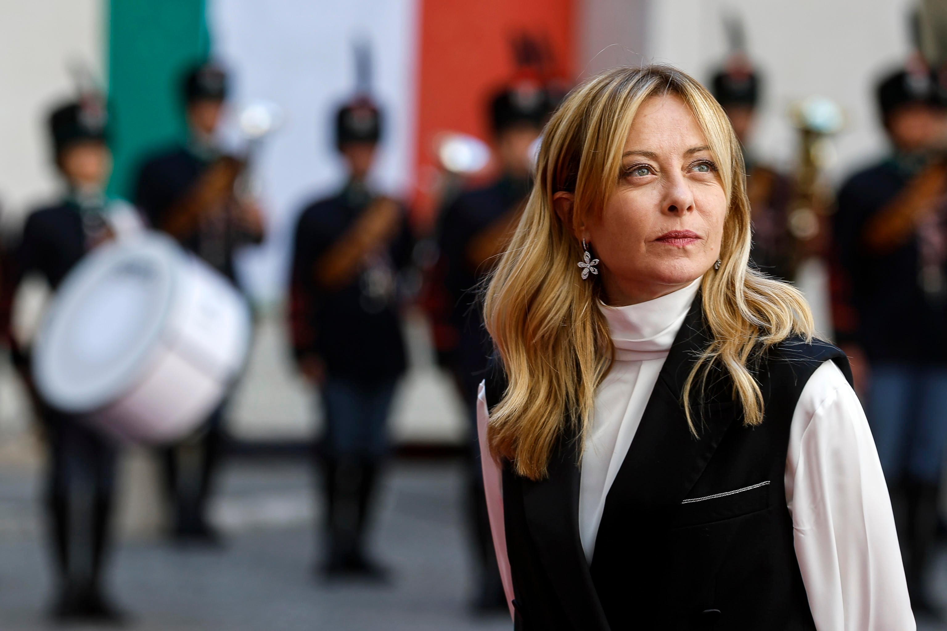 La primera ministra italiana, Giorgia Meloni, el pasado 20 de abril de 2026 en el Palazzo Chigi en Roma, Italia (EFE/EPA/ANGELO CARCONI)