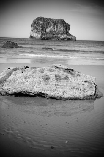 Esta playa está adornada con