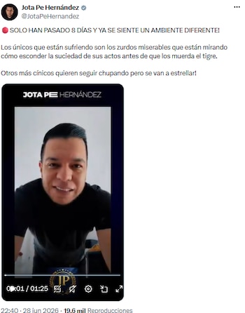 Jota Pe Hernández celebró victoria de Abelardo de la Espriella y afirmó que Colombia vivió “un gran milagro” en las elecciones - crédito @JotaPeHernandez/X