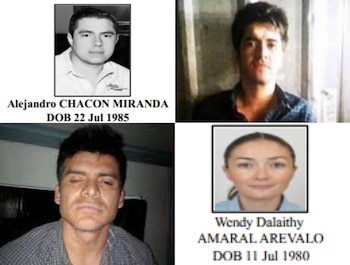 Fotografías de los sancionados 1, 2, 5 y 6. Crédito: OFAC y Redes Sociales.