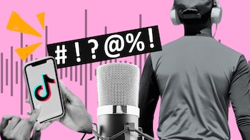 Podcasts misóginos en TikTok. (Ilustración