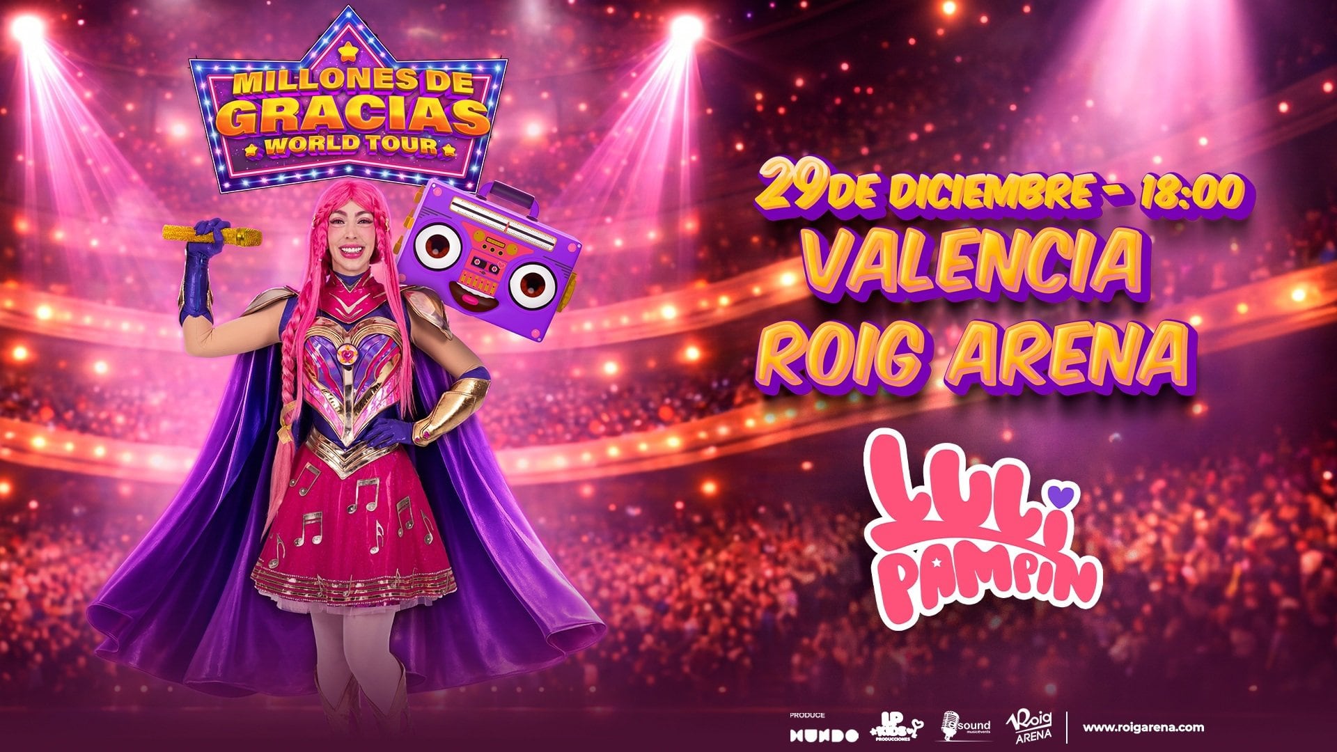 12/09/2026 Cartel Luli Pampín
CULTURA
ROIG ARENA