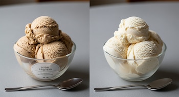 Los helados altos en proteínas
