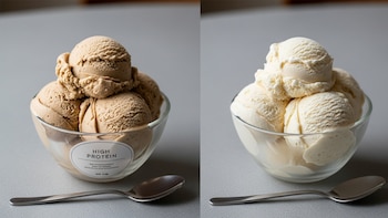 ¿El helado alto en proteínas