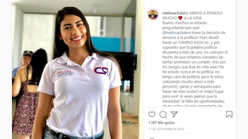 Melissa Chalare en Instagram.