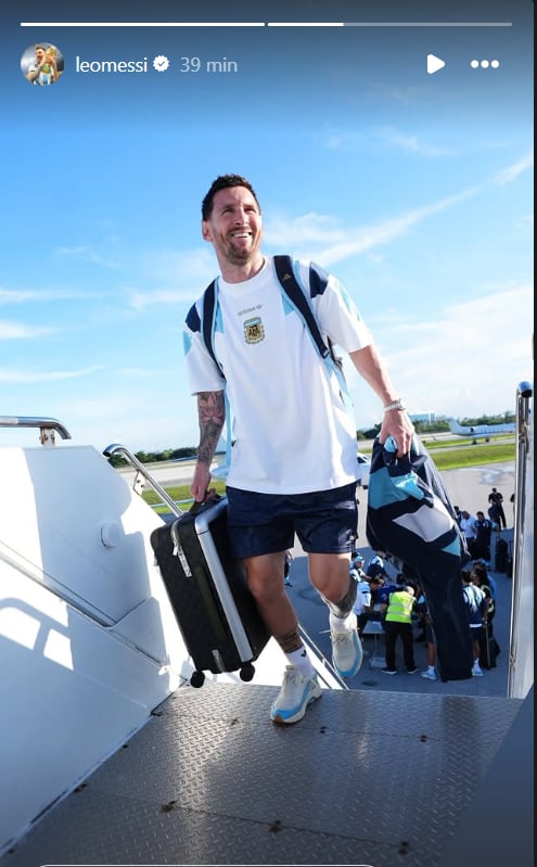 El posteo de Messi antes de viajar a Atlanta