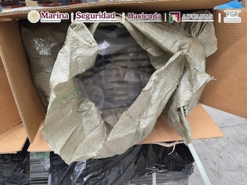 Los cigarros habían sido declarados como bocinas de formna errónea, investigan el motivo y la calidfad de la mercancía Foto: Gabinete de seguridad
