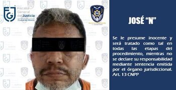 José "N" (Foto: FGJCDMX)
