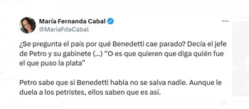 María Fernanda Cabal no dudó