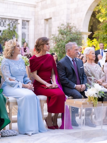 Abdalá II y Rania de Jordania en la boda de la princesa Sara (Instagram)
