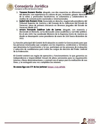 Claudia Sheinbaum presenta al Comité