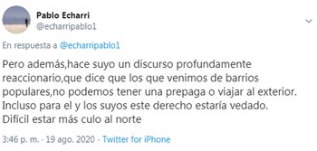 El actor utilizó su cuenta