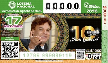 Así será el cachito. Créditos: Lotería Nacional