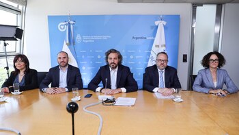 Cafiero, en la reunión virtual