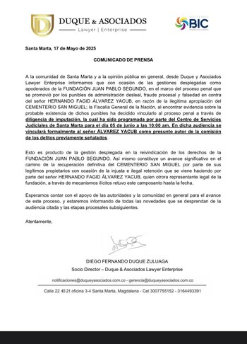 Esta fue la carta de