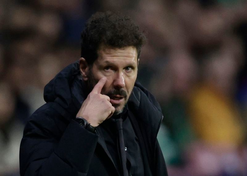 Diego Simeone en un partido de la Liga de Campeones. (REUTERS/Juan Medina)