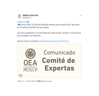 El MESECVI es un organismo