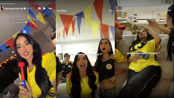 Karina García y otros exconcursantes de La casa de los famosos Colombia transmitieron en vivo su entusiasmo durante el partido - crédito @karinagarciaoficiall/ Ig