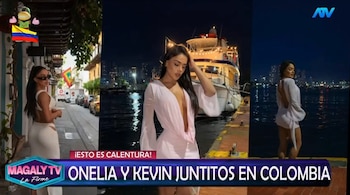 ¿Oficializaron? Onelia Molina y Kevin Díaz fueron captados juntos tras hospedarse en la misma suite de lujo. Captura: Magaly TV La Firme.