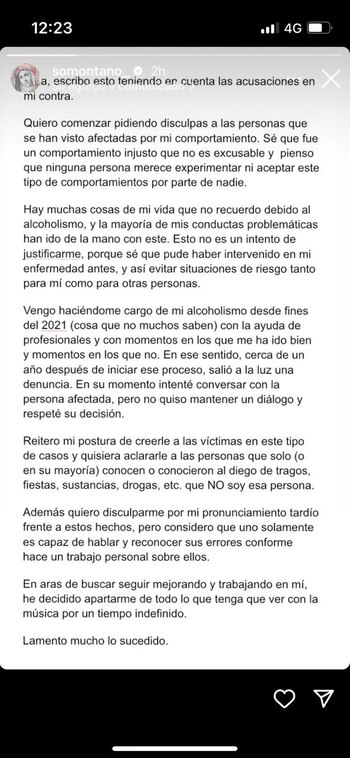 Descargos de Diego Chávez 'Somontano'.