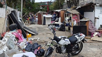 Desalojo de las familias que