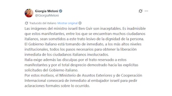 tuit de Meloni