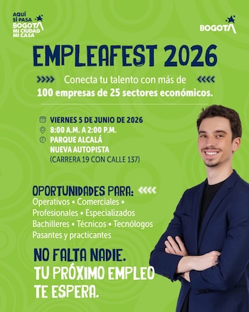 La Megaferia de Empleo Empleafest 2026 en Usaquén ofrecerá más de 4.500 vacantes el 5 de junio para todo tipo de perfiles y niveles de experiencia - crédito Alcaldía Local de Usaquén