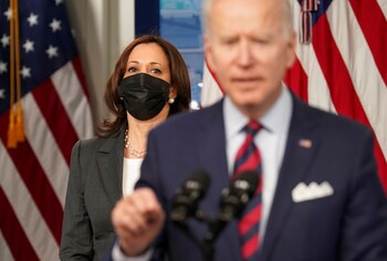 La vicepresidente Kamala Harris y