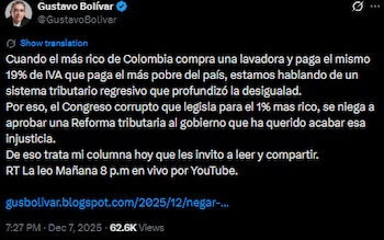 Gustavo Bolívar habló de la