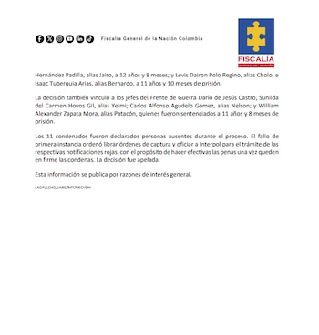 ELN - crédito Fiscalía