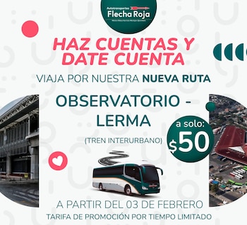 Flecha Roja pasaje promoción 50