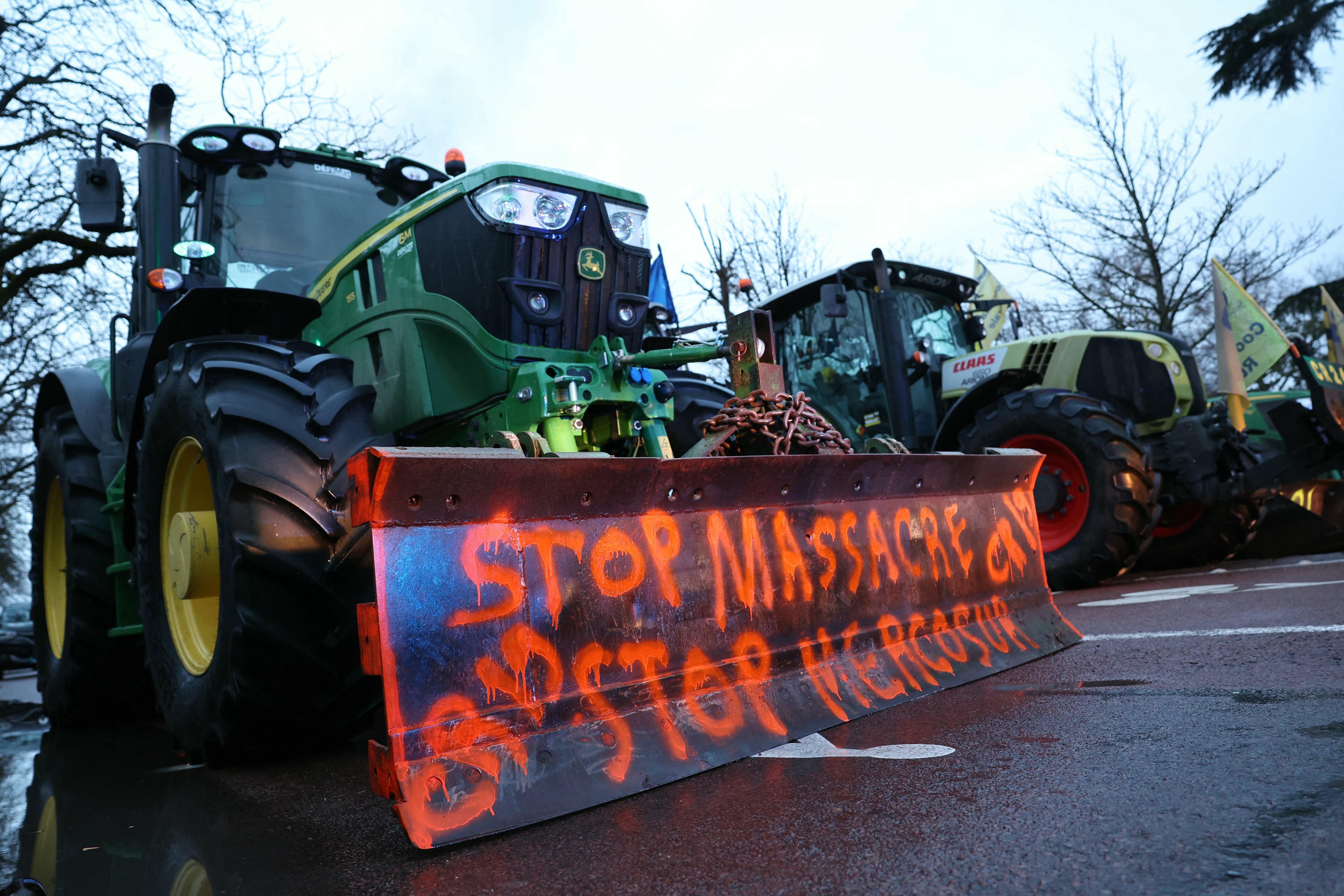 Tractores movilizados a París (Thomas SAMSON/AFP)