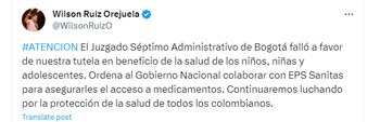 Juzgado Administrativo de Bogotá falló