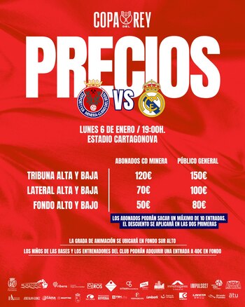 Cartel informativo de precios para