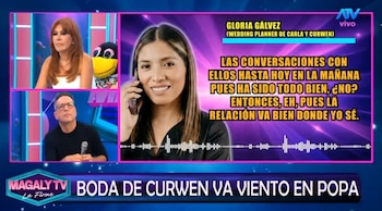 Wedding planner de Curwen ‘echa’ a la pareja: “La relación va bien donde yo sé” tras polémico ‘ampay’. Captura: Magaly TV La Firme.
