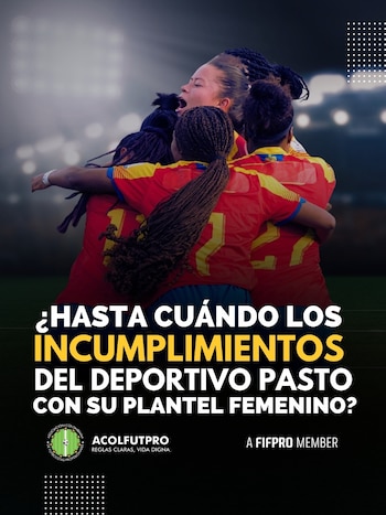 Post de la Asociación Colombiana de Futbolistas Profesionales sobre la situación de Deportivo Pasto - crédito X
