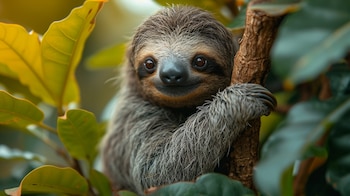 perezoso trepando cautelosamente en la densidad del bosque tropical - (Imagen Ilustrativa Infobae)