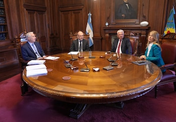 Alejandro Dichiara, Verónica Magario, Sergio Torres y Daniel Soria