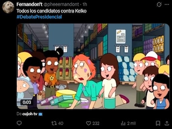 Debate 2026: usuarios convierten cruces entre candidatos en memes durante la tercera jornada en redes. Captura: X.