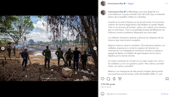 El coronel Daniel Echeverry admitió la vulnerabilidad institucional frente a la minería ilegal en su jurisdicción y promete acciones correctivas - crédito captura de pantalla @historiassencillas/Instagram